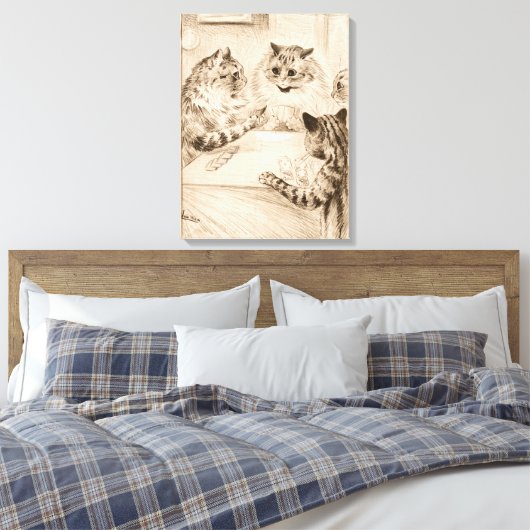 Bridge of Sighs by Louis Wain Canvas Afdruk (Insitu (Slaapkamer))