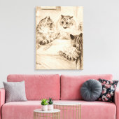 Bridge of Sighs by Louis Wain Canvas Afdruk (Insitu (Woonkamer))