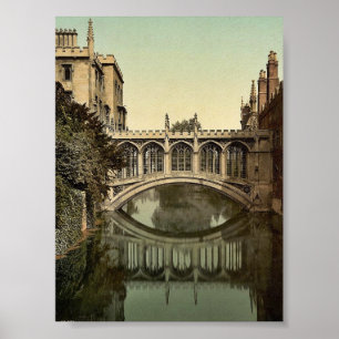 Bridge of Sighs, Cambridge, England Photoc Poster