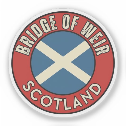 Bridge of Weir, Schotland Sticker (Voorkant)