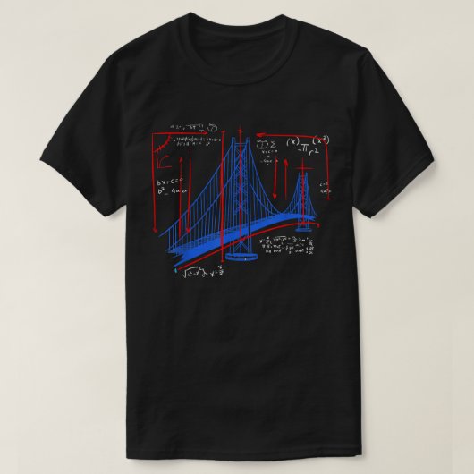 BRIDGE ONTWERP SAN FRANCISCO GOLDEN GATE T-SHIRT (Design voorkant)