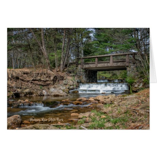 Bridge-over-Hickory run-briefkaart (Voorkant Horizontaal)