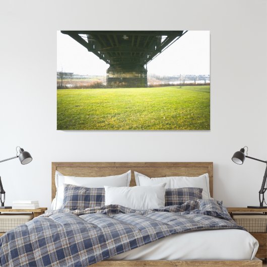 Bridge Over Scioto River Canvas Afdruk (Insitu (Slaapkamer))
