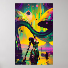 Bridge Over the Robot Kwai Ken Gage Sci-Fi Poster