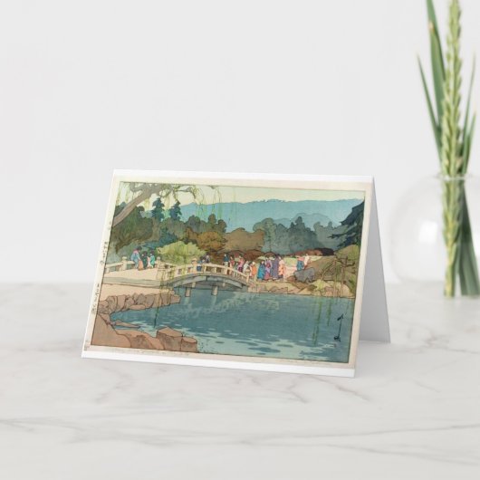 Bridge Over Water  Japanse kunst Ukiyo-E Kaart (Voorkant)