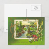 Bridge Pipe Harp van Erin St Patrick's Day Briefkaart (Voorkant / Achterkant)