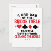 Bridge Player Funny Quote Bad Day aan Bridge Table Briefkaart (Voorkant / Achterkant)