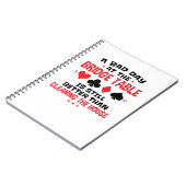 Bridge Player Funny Quote Bad Day aan Bridge Table Notitieboek (Linkerzijde)