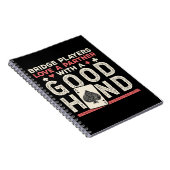 Bridge Player Joke Partner Goede Hand Notitieboek (Rechterzijde)