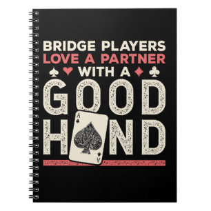 Bridge Player Joke Partner Goede Hand Notitieboek