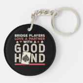 Bridge Player Joke Partner Goede Hand Sleutelhanger (Achterkant)