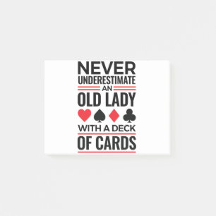Bridge Player onderschat nooit oude Lady-kaarten Post-it® Notes