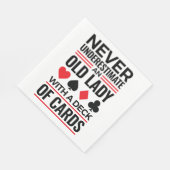 Bridge Player onderschat nooit oude Lady-kaarten Servet (Hoek)