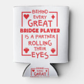 Bridge Player Partner die hun Oyes Funny Rolt Blikjeskoeler (Voorkant)