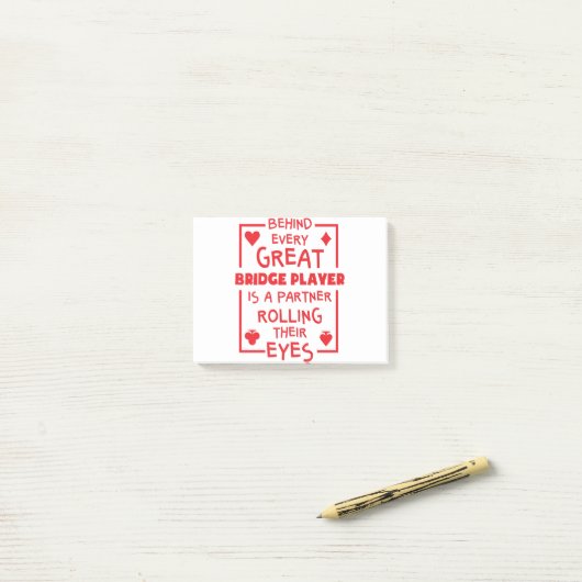 Bridge Player Partner die hun Oyes Funny Rolt Post-it® Notes (Op bureau)