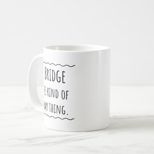 Bridge Player Partner Gift Coffee Mok (Voorkant links)