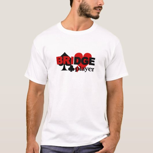 Bridge Player-shirt - kies stijl en kleur T-shirt (Voorkant)