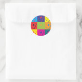 Bridge Pop Art Ronde Sticker (Tas)