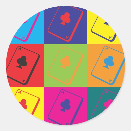 Bridge Pop Art Ronde Sticker (Voorkant)