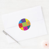 Bridge Pop Art Ronde Sticker (Envelop)