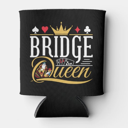 Bridge Queen Kaart Spel Vrouwen Blikjeskoeler (Voorkant)