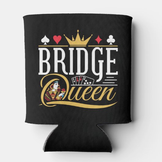 Bridge Queen Kaart Spel Vrouwen Blikjeskoeler (Achterkant)