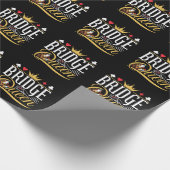 Bridge Queen Kaart Spel Vrouwen Cadeaupapier (Hoek)