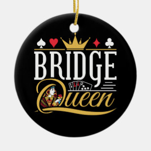 Bridge Queen Kaart Spel Vrouwen Keramisch Ornament