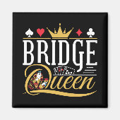 Bridge Queen Kaart Spel Vrouwen Magneet (Voorkant)