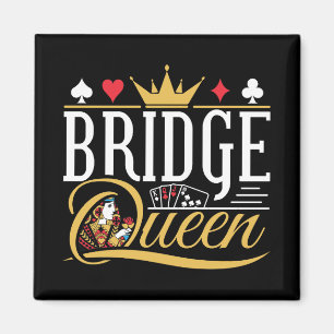 Bridge Queen Kaart Spel Vrouwen Magneet