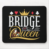 Bridge Queen Kaart Spel Vrouwen Muismat (Voorkant)