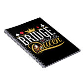 Bridge Queen Kaart Spel Vrouwen Notitieboek (Rechterzijde)