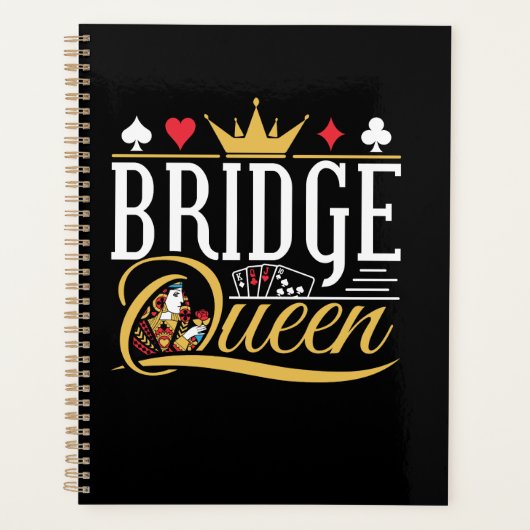 Bridge Queen Kaart Spel Vrouwen Planner (Voorkant)