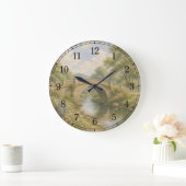 Bridge & River Wall Clock — Scenic Landscape Desig Grote Klok (Huis)