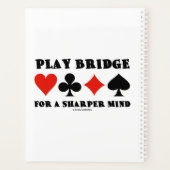 Bridge spelen voor een scherper brein Vier kaartkl Planner (Achterkant)