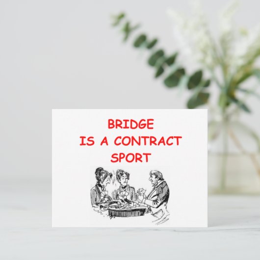 BRIDGE-speler Briefkaart (Staand voorkant)