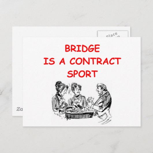 BRIDGE-speler Briefkaart (Voorkant / Achterkant)