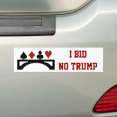 Bridge Spelers Anti Trump Politieke Bumpersticker (Op auto)