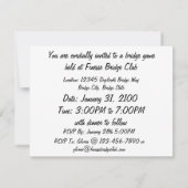 Bridge-spelers doen het met vier Finesse-kaarten Kaart (Achterkant)