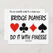 Bridge-spelers doen het met vier Finesse-kaarten Kaart (Voorkant / Achterkant)