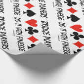 Bridge-spelers doen het met vier Finesse-kaartsleu Cadeaupapier (Hoek)