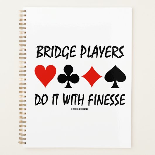 Bridge-spelers doen het met vier Finesse-kaartsleu Planner (Voorkant)