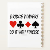 Bridge-spelers doen het met vier Finesse-kaartsleu Planner (Achterkant)