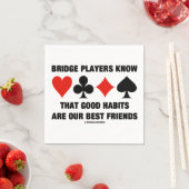 Bridge-spelers kennen goede gewoonten beste vriend servetten (Insitu)