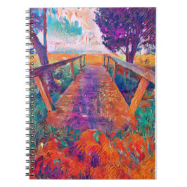Bridge to peace an A.I.-schilderij Notitieboek