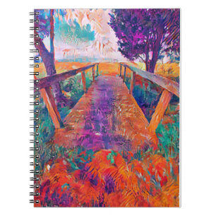 Bridge to peace an A.I.-schilderij Notitieboek