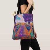 Bridge to peace an A.I.-schilderij Tote Bag (Dichtbij)