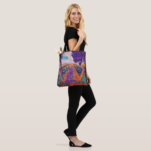 Bridge to peace an A.I.-schilderij Tote Bag (Op model)