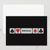 Bridge-uitnodiging - Aanpassen! Kaart (Voorkant / Achterkant)