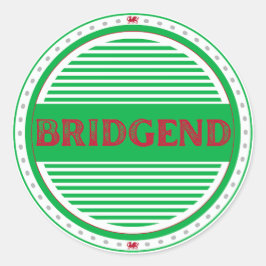 Bridgend City Pride Embleem – Welshe Identiteit Ronde Sticker